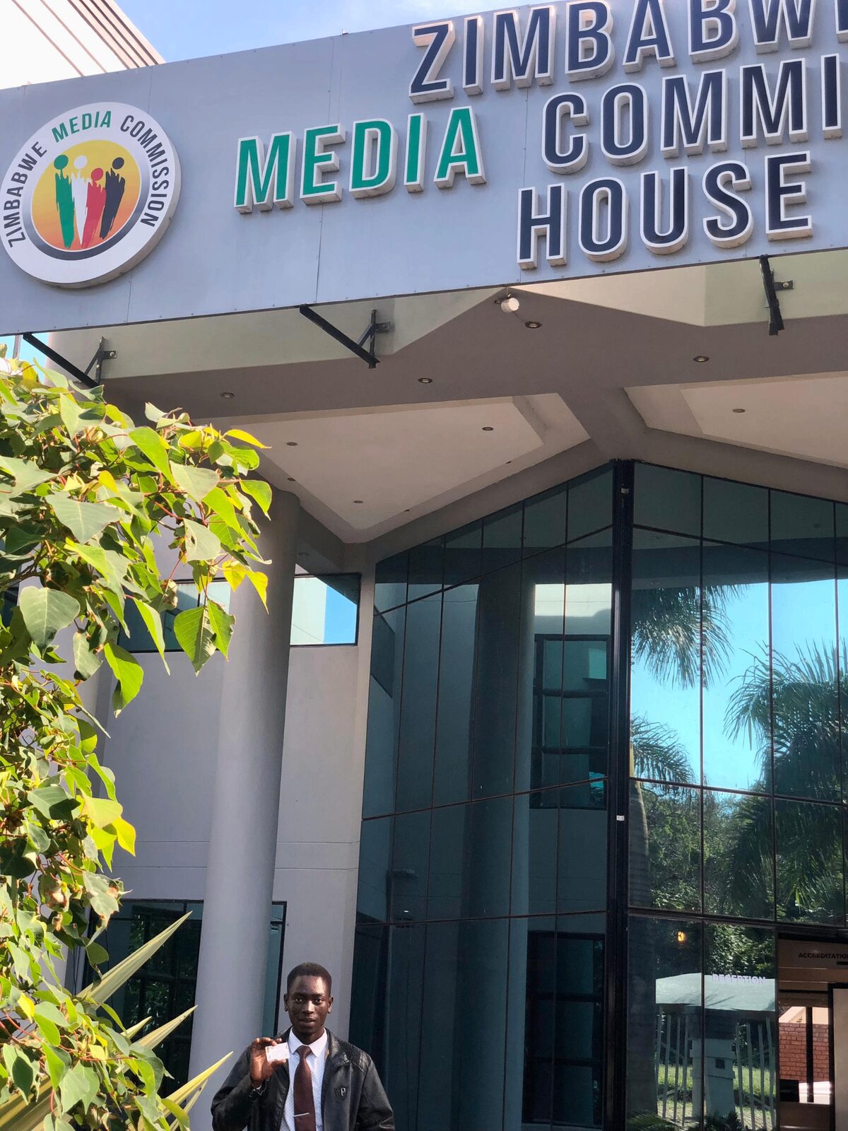 Ronald at the Zimbabwe Media Commission House